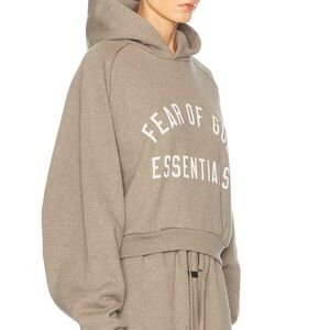 NWT- Fear of God Essentials Hoodie - Heather Gray medium